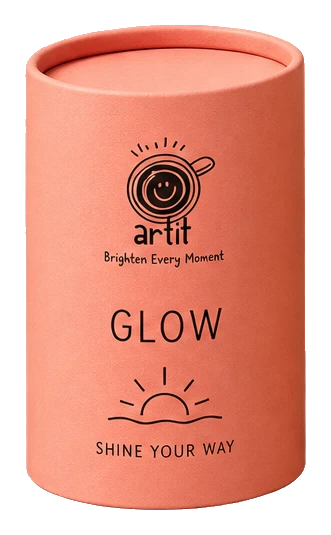 ARTIT GLOW tube — Shine your way printed on matte glow paper