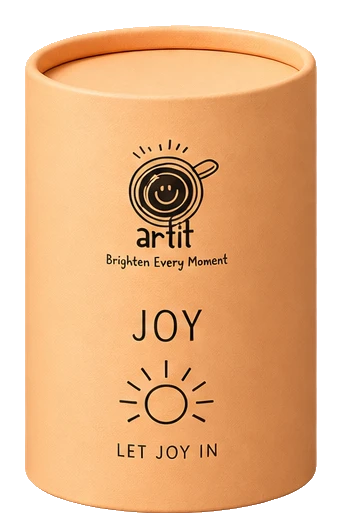 ARTIT JOY tube — Let joy in printed on matte joy paper